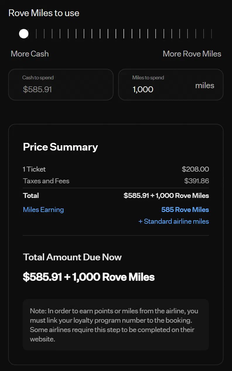 Rove — Rove Miles 🚀